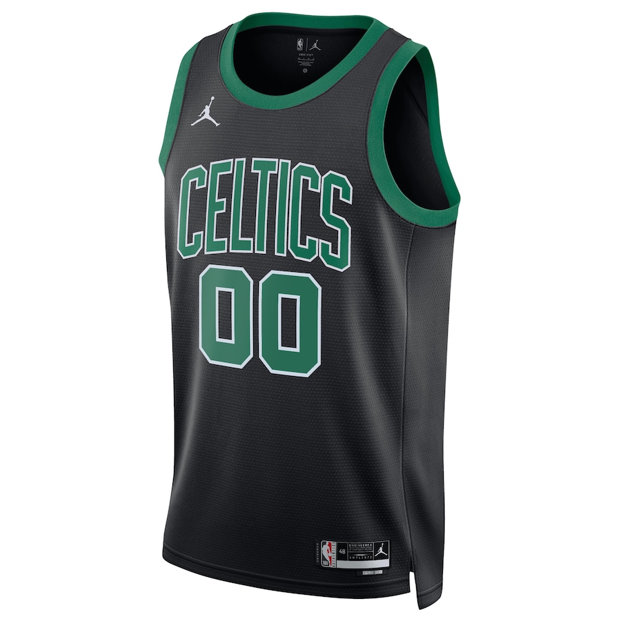 Boston Celtics Jordan Brand Unisex 2022/23 Swingman Custom Jersey - Statement Edition - Black thumbnail 3