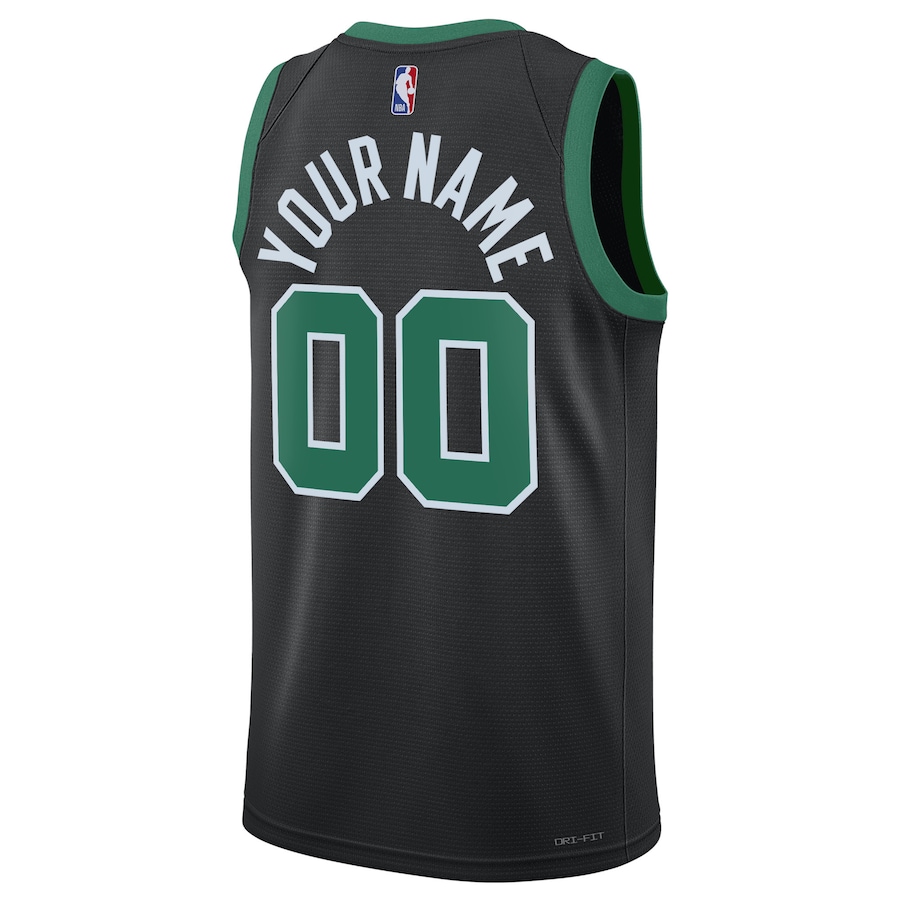 Boston Celtics Jordan Brand Unisex 2022/23 Swingman Custom Jersey - Statement Edition - Black thumbnail 4