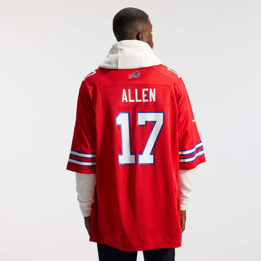 Josh Allen Buffalo Bills Nike Alternate Game Jersey - Red thumbnail 4