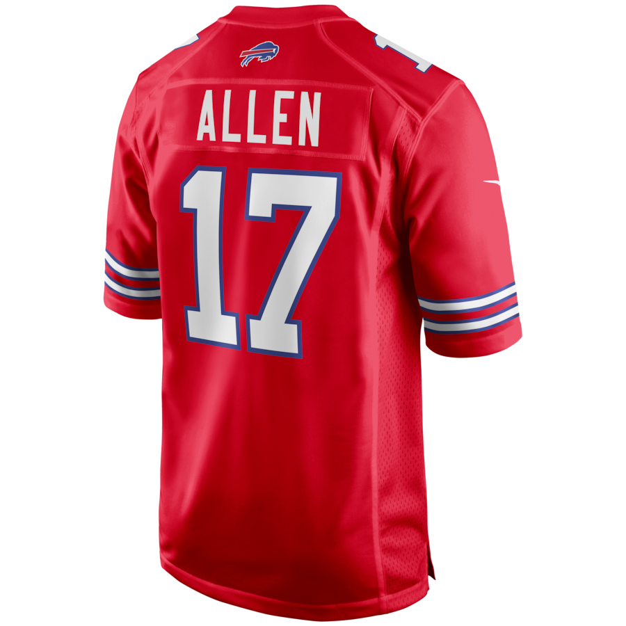 Josh Allen Buffalo Bills Nike Alternate Game Jersey - Red thumbnail 8