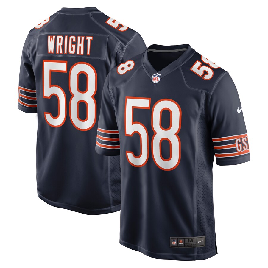 Darnell Wright Chicago Bears Nike  Game Jersey - Navy thumbnail 1