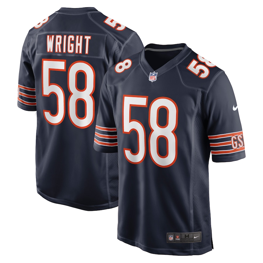 Darnell Wright Chicago Bears Nike  Game Jersey - Navy thumbnail 2