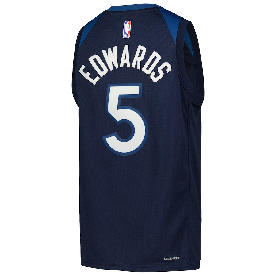 Anthony Edwards Minnesota Timberwolves Nike Youth Swingman Jersey - Icon Edition - Navy thumbnail 4