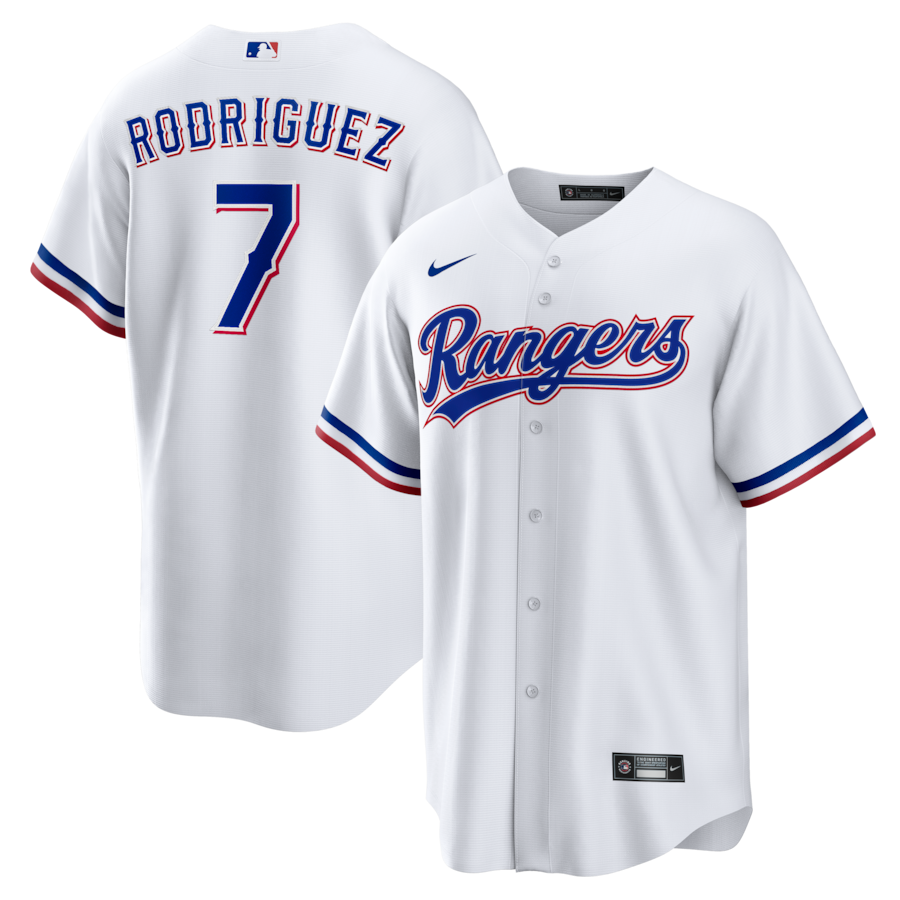 Ivan Rodriguez Texas Rangers Nike Home Retired Player Replica Jersey - White thumbnail 2