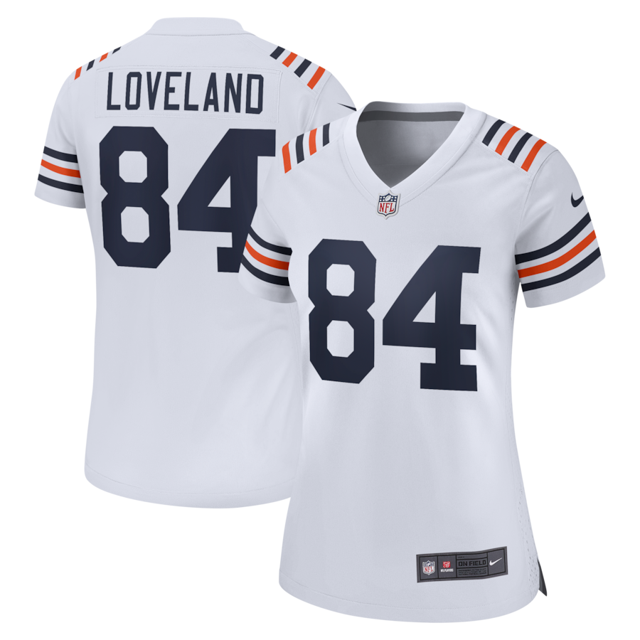 Colston Loveland Chicago Bears Nike Women's Alternate Game Jersey - White thumbnail 2
