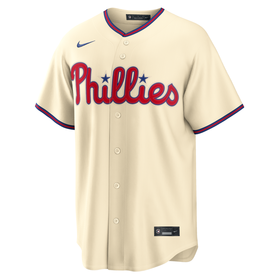 Philadelphia Phillies Nike Alternate Replica Jersey - Cream thumbnail 6