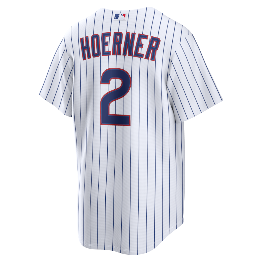 Nico Hoerner Chicago Cubs Nike Home Replica Jersey - White thumbnail 4