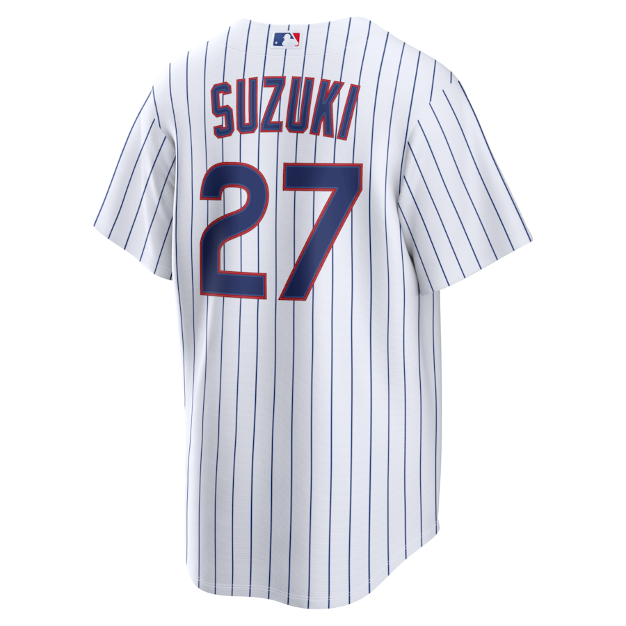 Seiya Suzuki Chicago Cubs Nike Home Replica Jersey - White thumbnail 4