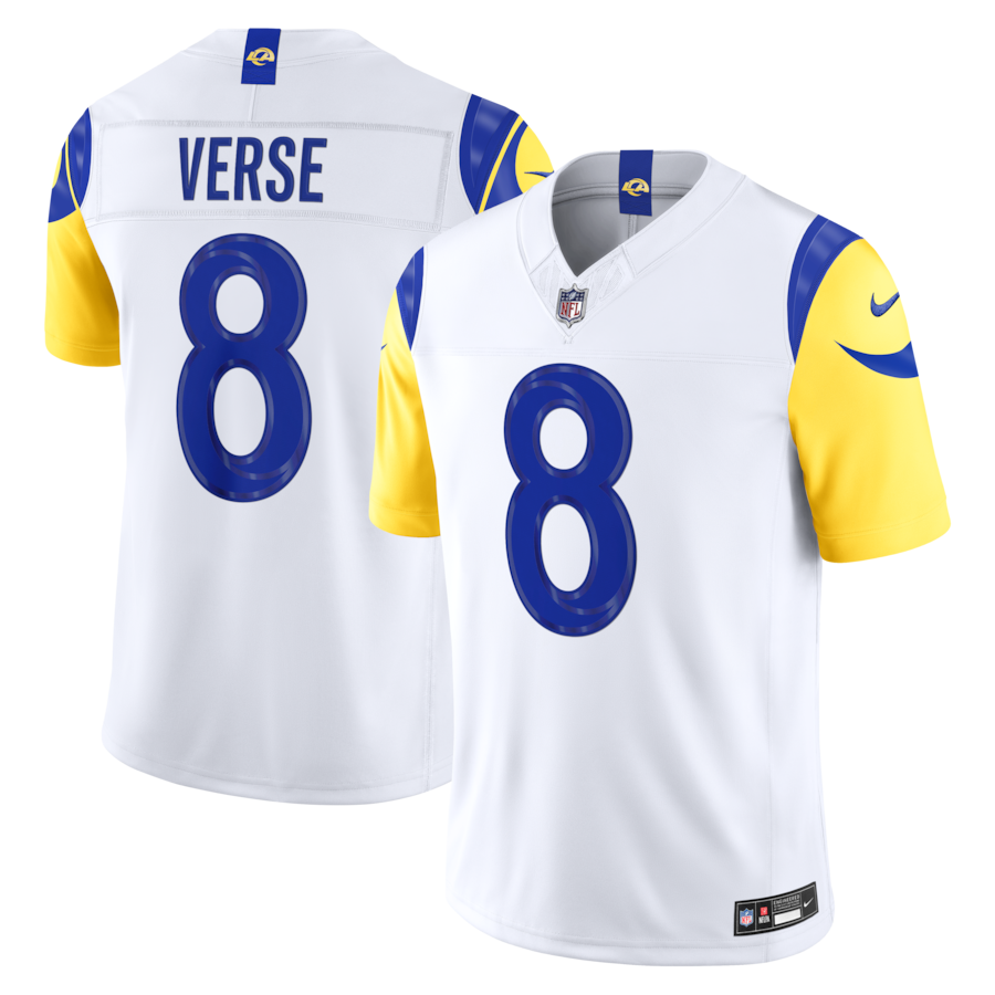 Jared Verse Los Angeles Rams Nike Vapor F.U.S.E. Stitched Limited Jersey - White thumbnail 2
