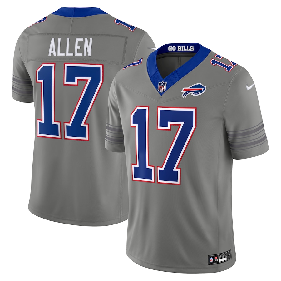 Josh Allen Buffalo Bills Nike Nickel City Vapor F.U.S.E. Stitched Limited Jersey - Gray thumbnail 2