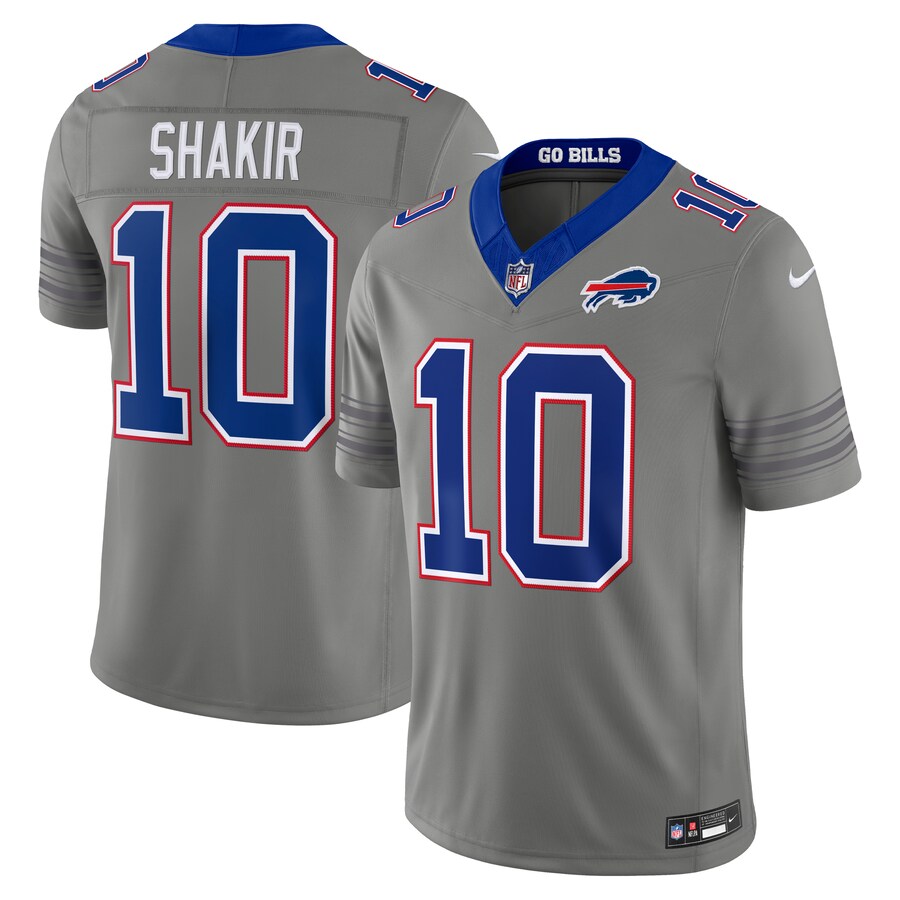 Khalil Shakir Buffalo Bills Nike Nickel City Vapor F.U.S.E. Stitched Limited Jersey - Gray thumbnail 1