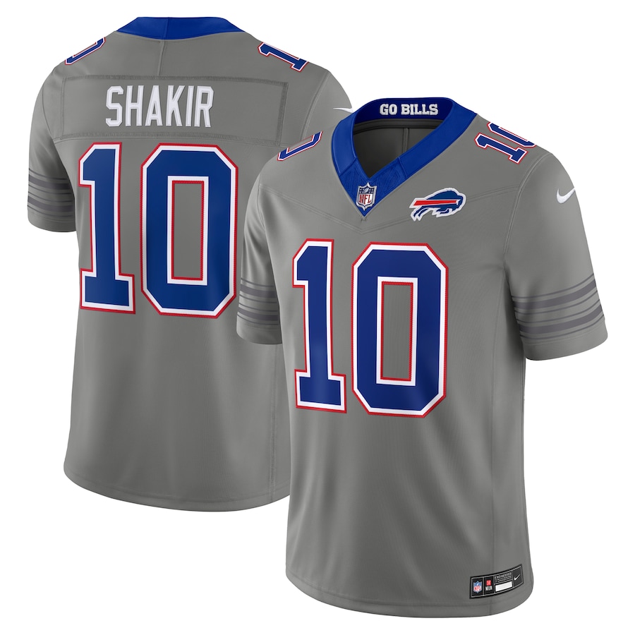 Khalil Shakir Buffalo Bills Nike Nickel City Vapor F.U.S.E. Stitched Limited Jersey - Gray thumbnail 2