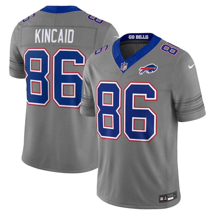 Dalton Kincaid Buffalo Bills Nike Nickel City Vapor F.U.S.E. Stitched Limited Jersey - Gray thumbnail 2