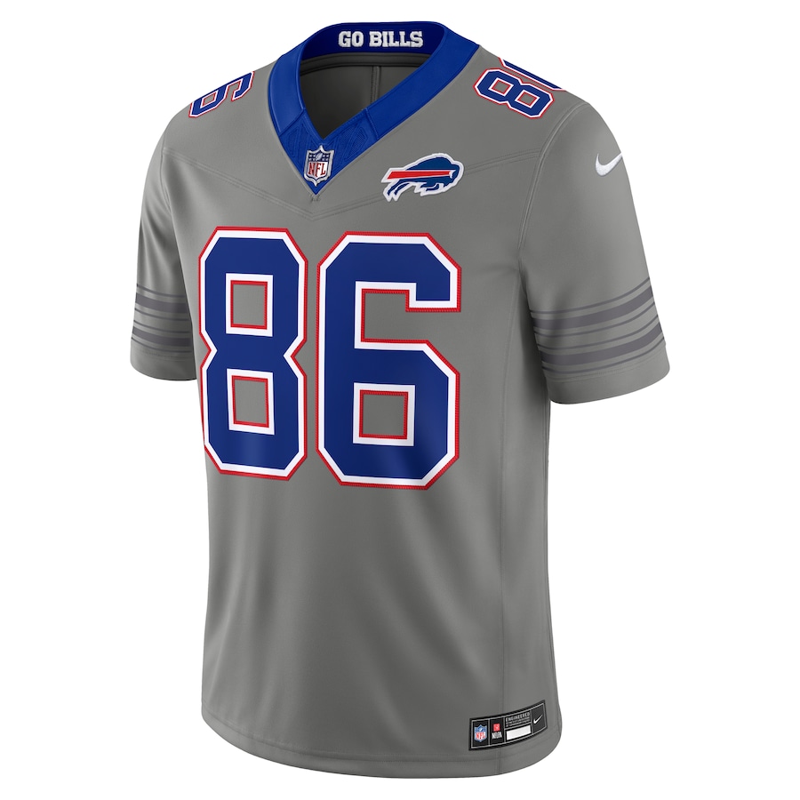 Dalton Kincaid Buffalo Bills Nike Nickel City Vapor F.U.S.E. Stitched Limited Jersey - Gray thumbnail 3