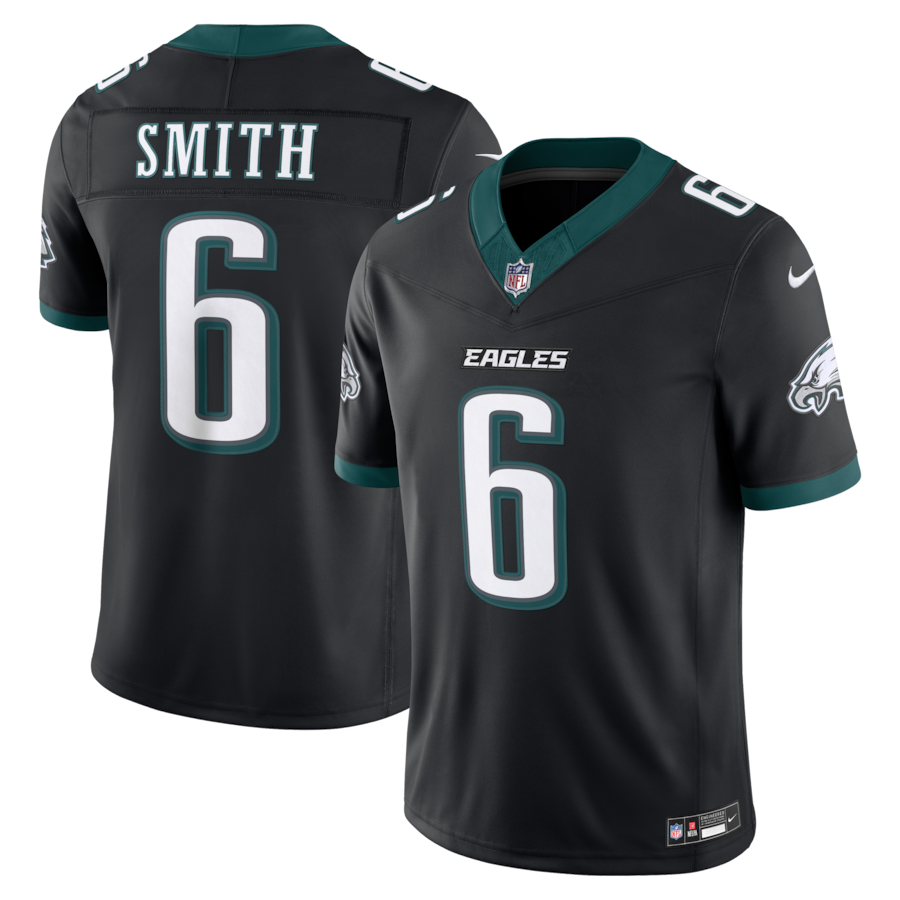 DeVonta Smith Philadelphia Eagles Nike Alternate Vapor F.U.S.E. Stitched Limited Jersey - Black thumbnail 2