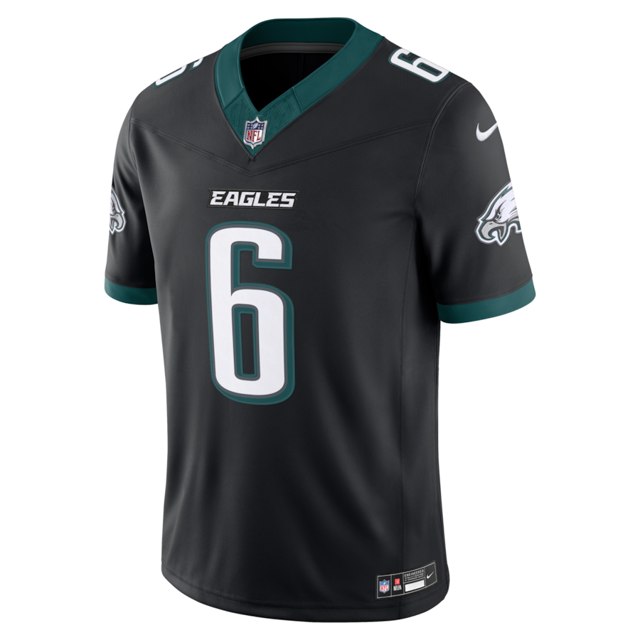 DeVonta Smith Philadelphia Eagles Nike Alternate Vapor F.U.S.E. Stitched Limited Jersey - Black thumbnail 3