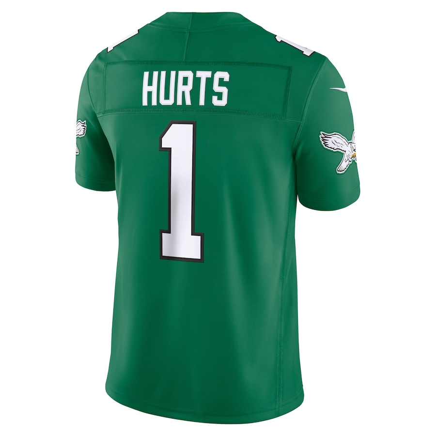 Jalen Hurts Philadelphia Eagles Nike Alternate Vapor F.U.S.E. Stitched Limited Jersey - Kelly Green thumbnail 4