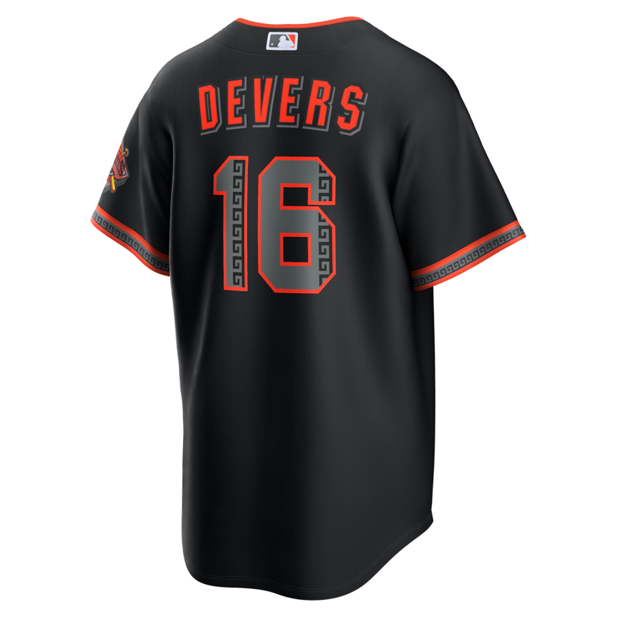 Rafael Devers San Francisco Giants Nike Alternate Stadium Jersey - Black thumbnail 4