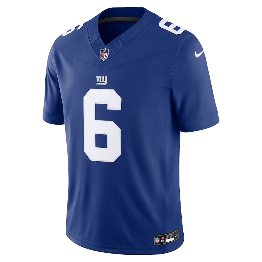 Jaxson Dart New York Giants Nike Team Vapor F.U.S.E. Stitched Limited Jersey - Royal thumbnail 3