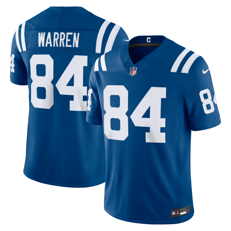 Tyler Warren Indianapolis Colts Nike Team Vapor F.U.S.E. Stitched Limited Jersey - Royal thumbnail 1