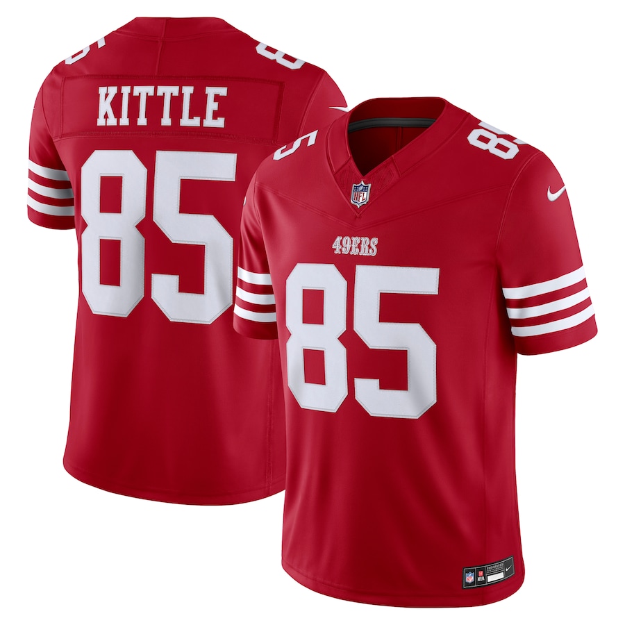 George Kittle San Francisco 49ers Nike Team Vapor F.U.S.E. Stitched Limited Jersey - Scarlet thumbnail 2