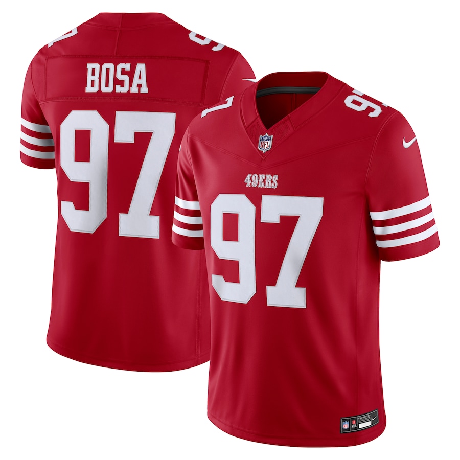 Nick Bosa San Francisco 49ers Nike Team Vapor F.U.S.E. Stitched Limited Jersey - Scarlet thumbnail 2