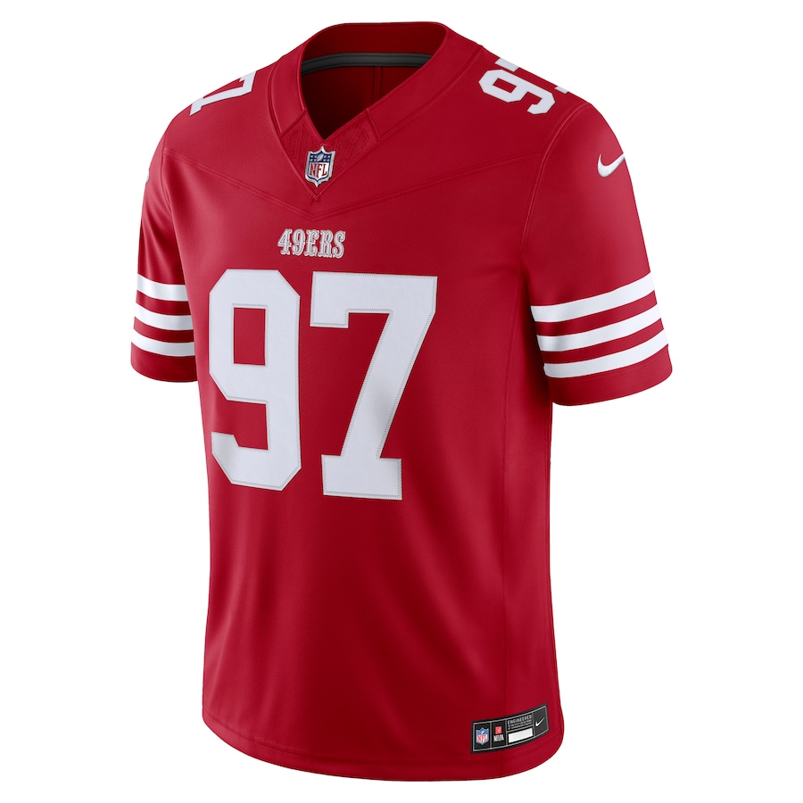 Nick Bosa San Francisco 49ers Nike Team Vapor F.U.S.E. Stitched Limited Jersey - Scarlet thumbnail 3