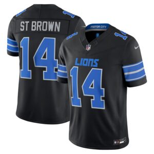 Amon-Ra St. Brown Detroit Lions Nike Alternate Vapor F.U.S.E. Stitched Limited Jersey - Black