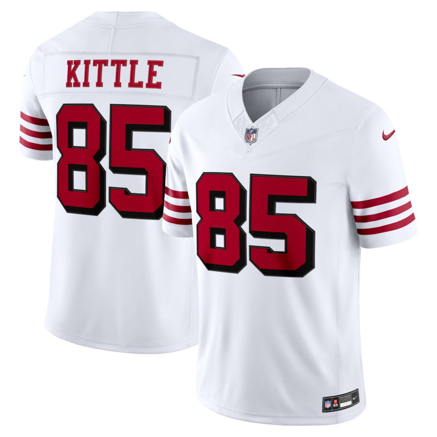 George Kittle San Francisco 49ers Nike Alternate Vapor F.U.S.E. Stitched Limited Jersey - White thumbnail 2