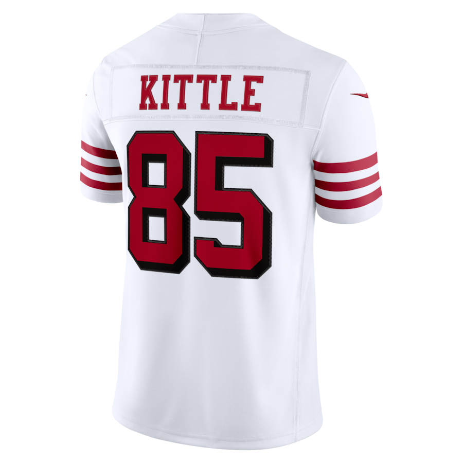 George Kittle San Francisco 49ers Nike Alternate Vapor F.U.S.E. Stitched Limited Jersey - White thumbnail 4