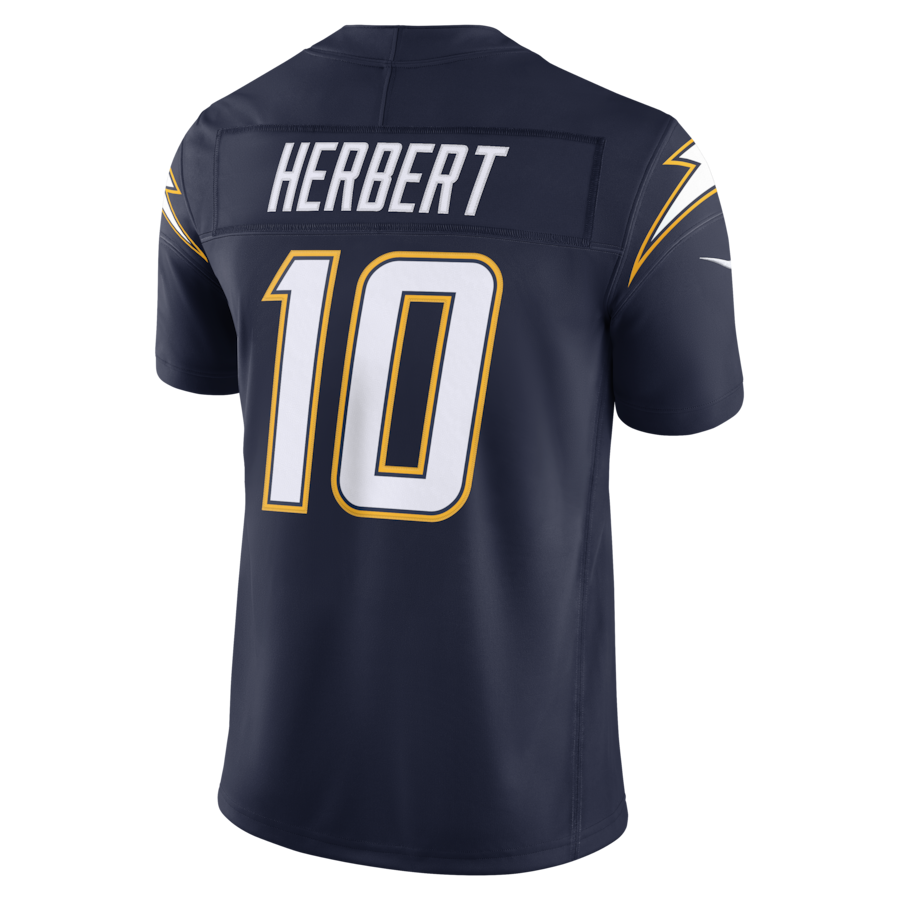 Justin Herbert Los Angeles Chargers Nike Alternate Super Chargers Vapor F.U.S.E. Stitched Limited Jersey - Navy thumbnail 4