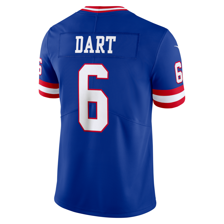 Jaxson Dart New York Giants Nike Legacy Vapor Untouchable Stitched Limited Jersey - Royal thumbnail 4