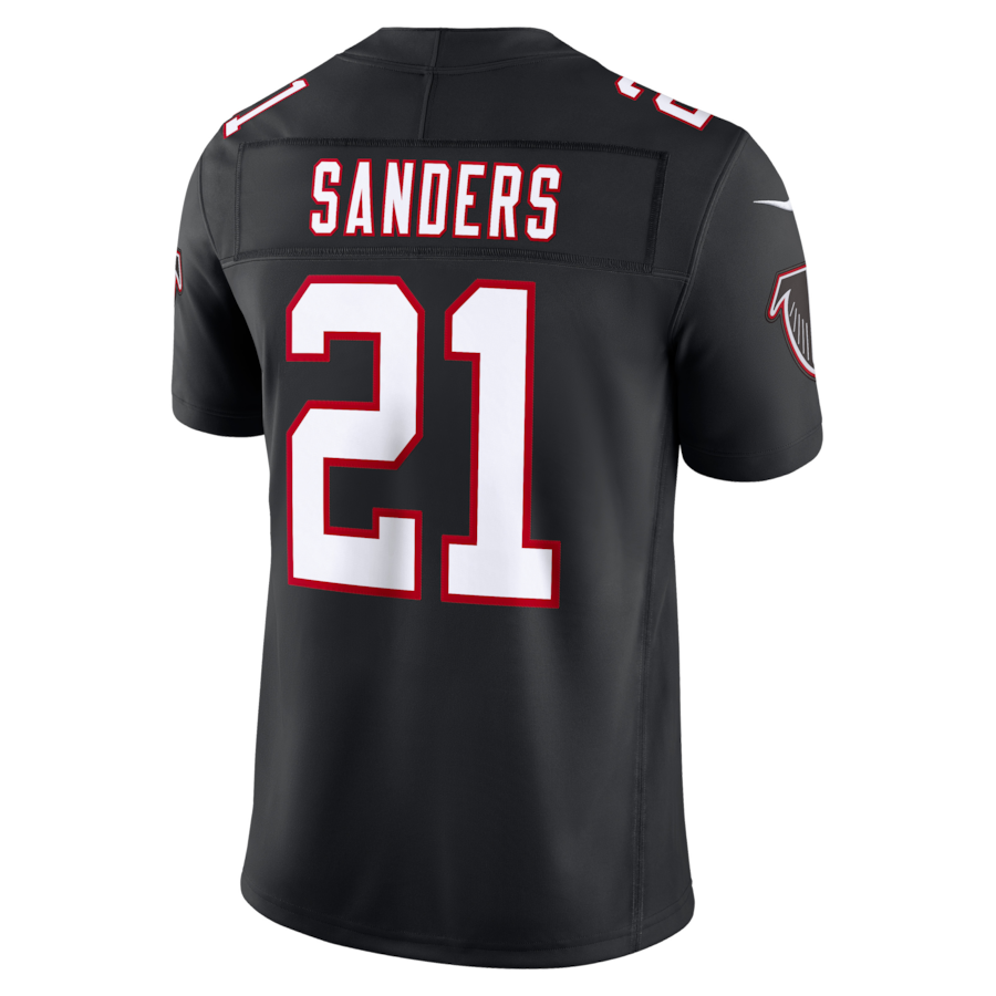 Deion Sanders Atlanta Falcons Nike Alternate Throwback Vapor F.U.S.E. Stitched Retired Limited Jersey - Black thumbnail 4