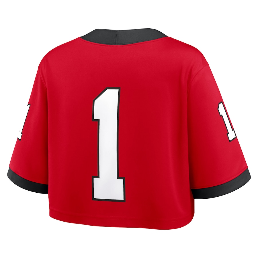 Georgia Bulldogs Nike Women's Game Crop Top Jersey - Red thumbnail 4