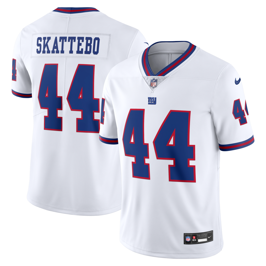 Cam Skattebo New York Giants Nike Vintage White Vapor Untouchable Stitched Limited Jersey - White thumbnail 1