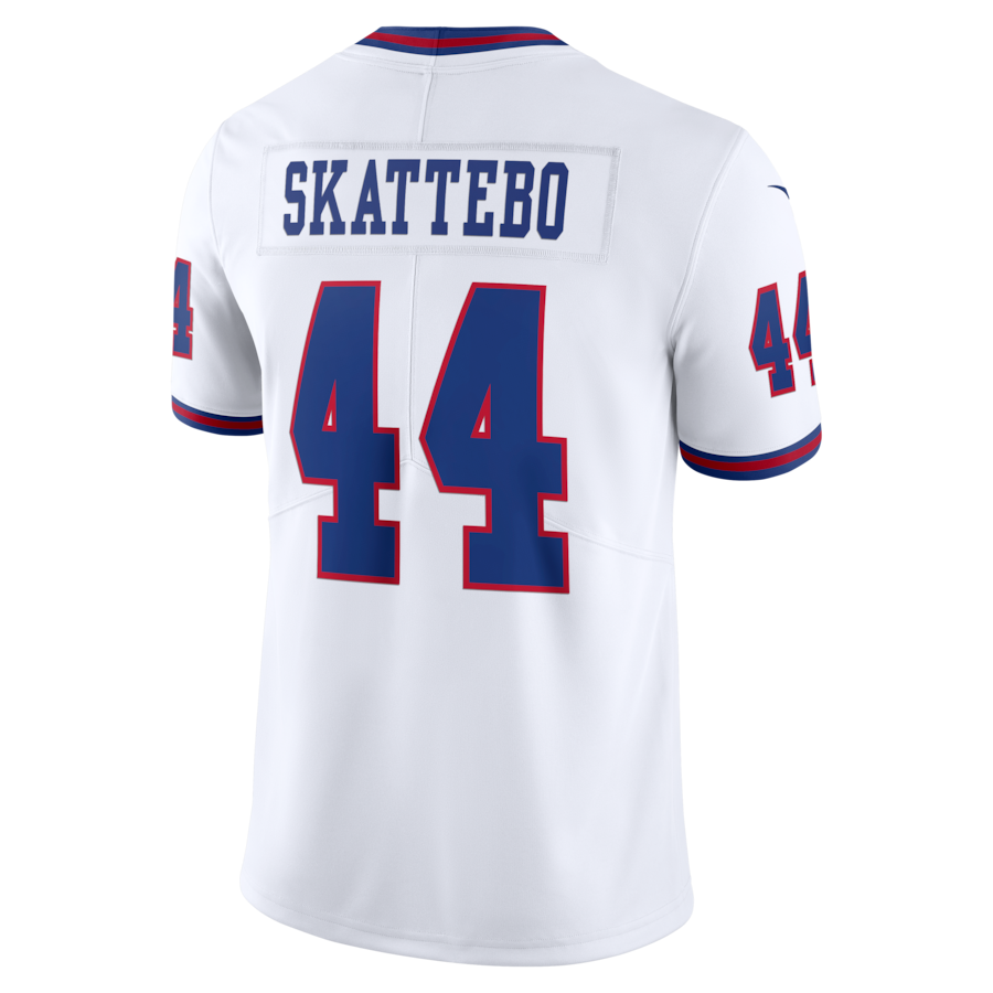 Cam Skattebo New York Giants Nike Vintage White Vapor Untouchable Stitched Limited Jersey - White thumbnail 4