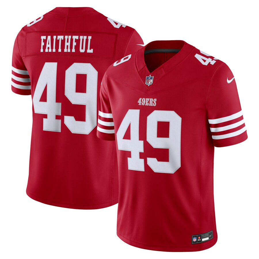 The Faithful San Francisco 49ers Nike Team Vapor F.U.S.E. Stitched Limited Jersey - Scarlet thumbnail 1