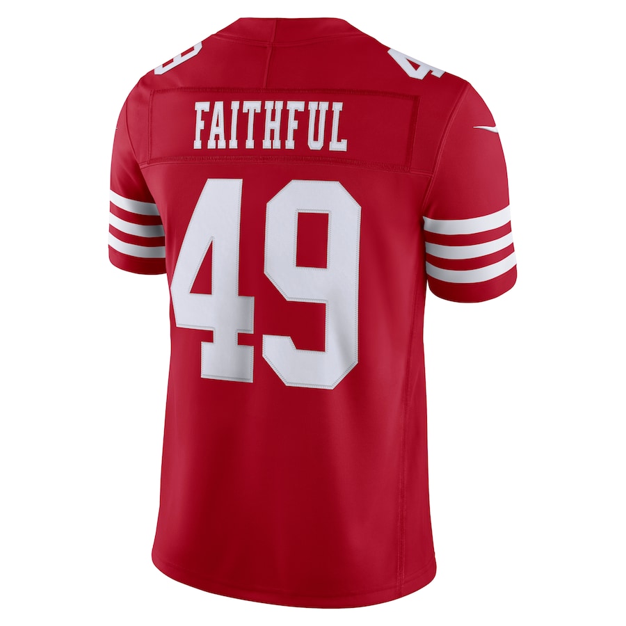 The Faithful San Francisco 49ers Nike Team Vapor F.U.S.E. Stitched Limited Jersey - Scarlet thumbnail 4