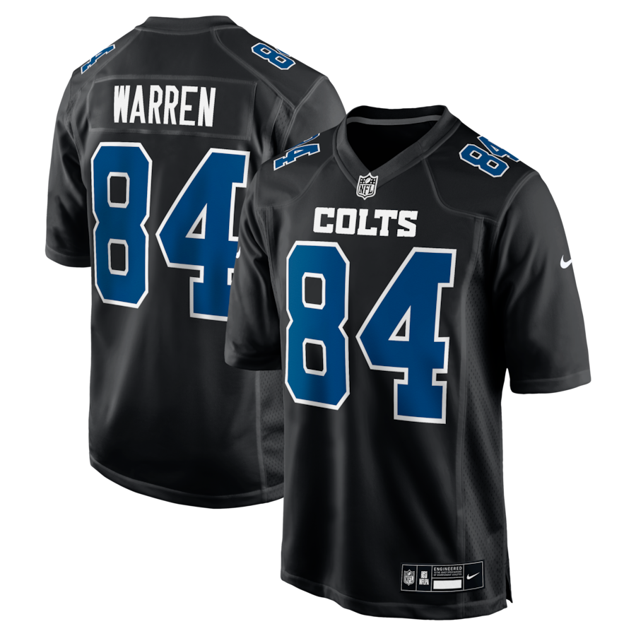 Tyler Warren Indianapolis Colts Nike Fashion Game Jersey - Carbon Black thumbnail 2