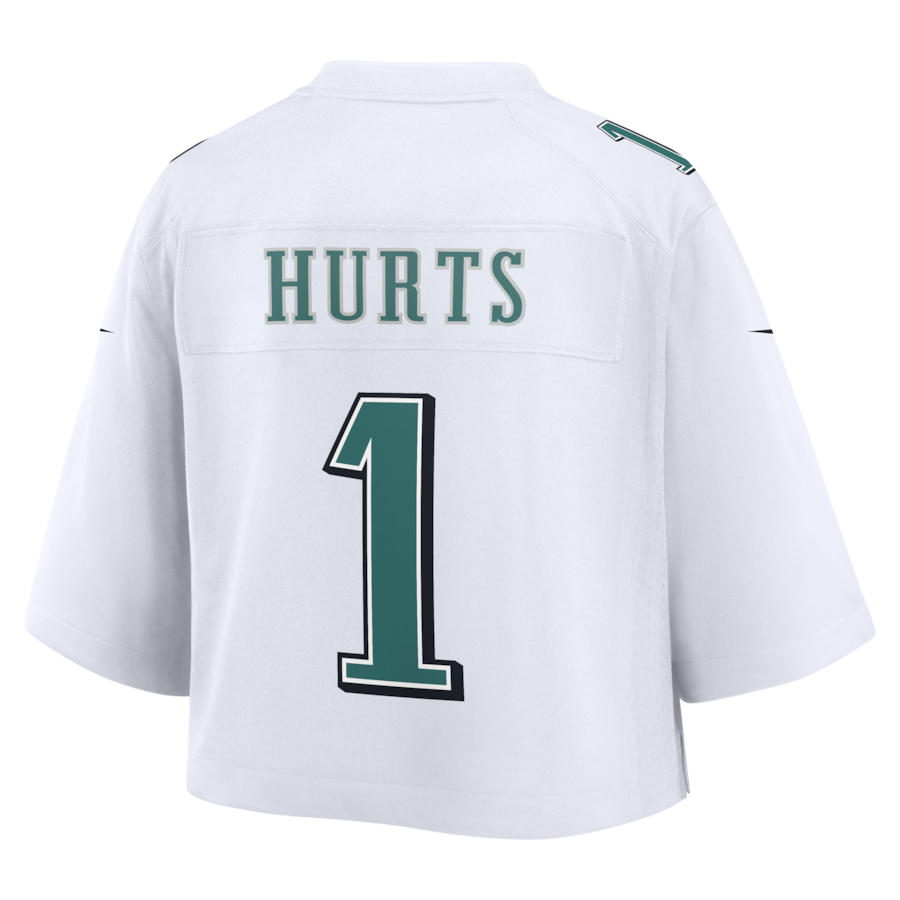 Jalen Hurts Philadelphia Eagles Nike Women's Cropped Fashion Game Jersey - White thumbnail 4