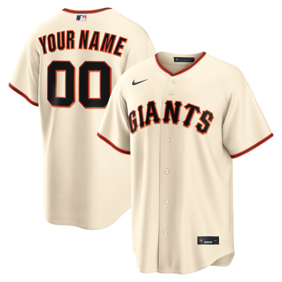 San Francisco Giants Nike Home Replica Custom Jersey - Cream