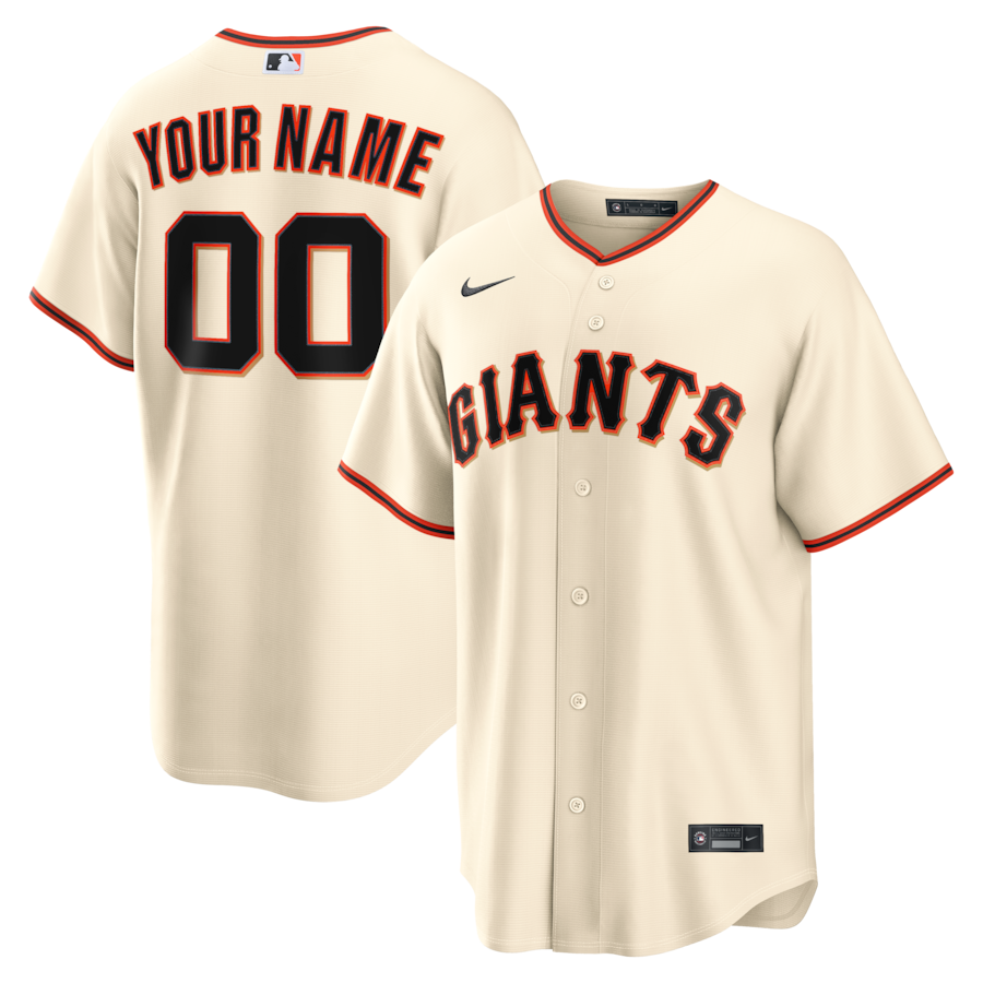 San Francisco Giants Nike Home Replica Custom Jersey - Cream thumbnail 2