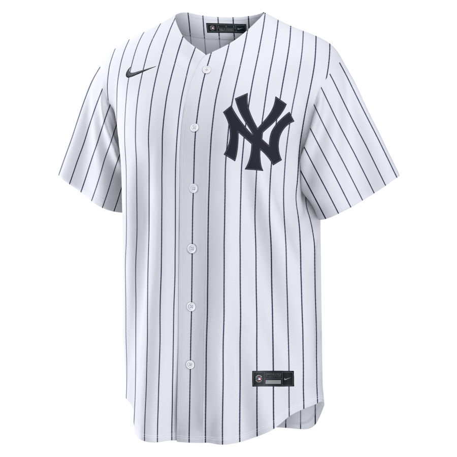 New York Yankees Nike Home Replica Custom Jersey - White thumbnail 3