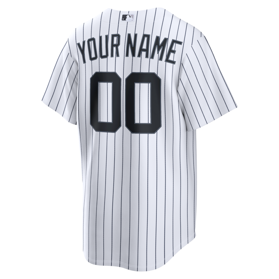 New York Yankees Nike Home Replica Custom Jersey - White thumbnail 4
