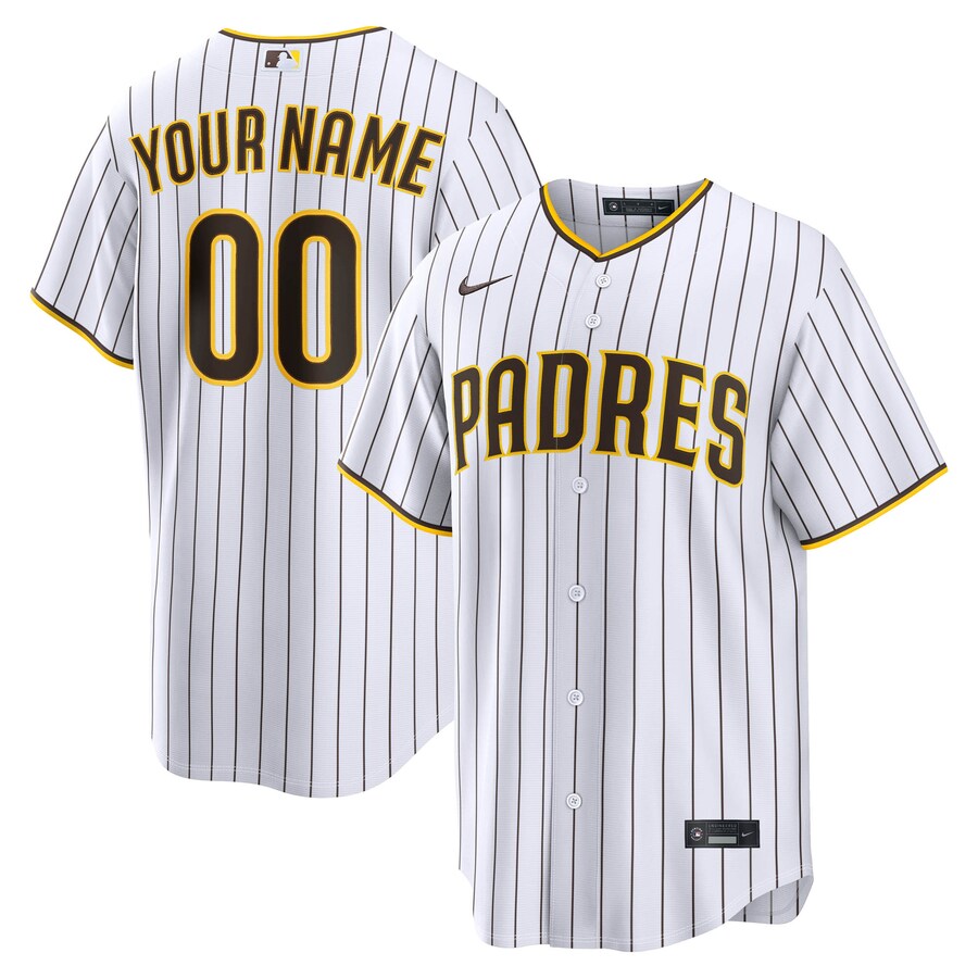 San Diego Padres Nike Home Replica Custom Jersey - White