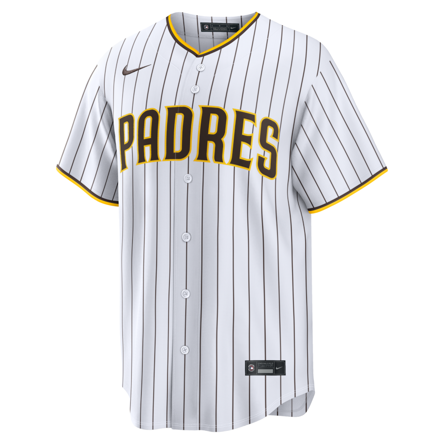 San Diego Padres Nike Home Replica Custom Jersey - White thumbnail 3