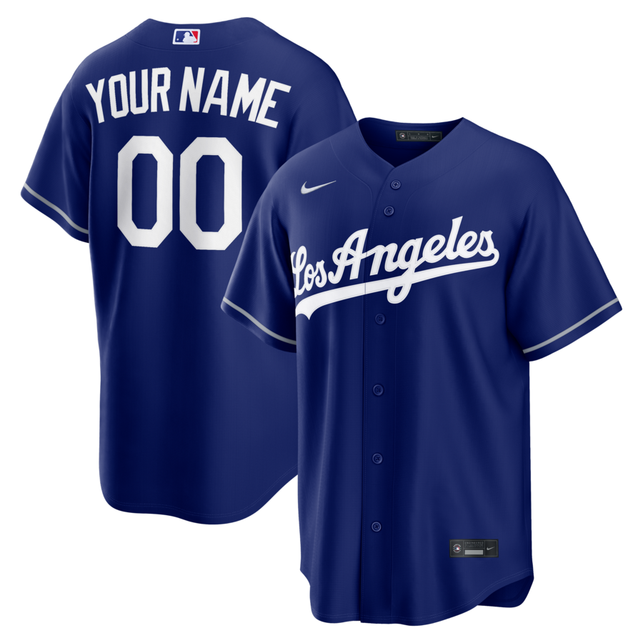 Los Angeles Dodgers Nike Alternate Replica Custom Jersey - Royal thumbnail 1