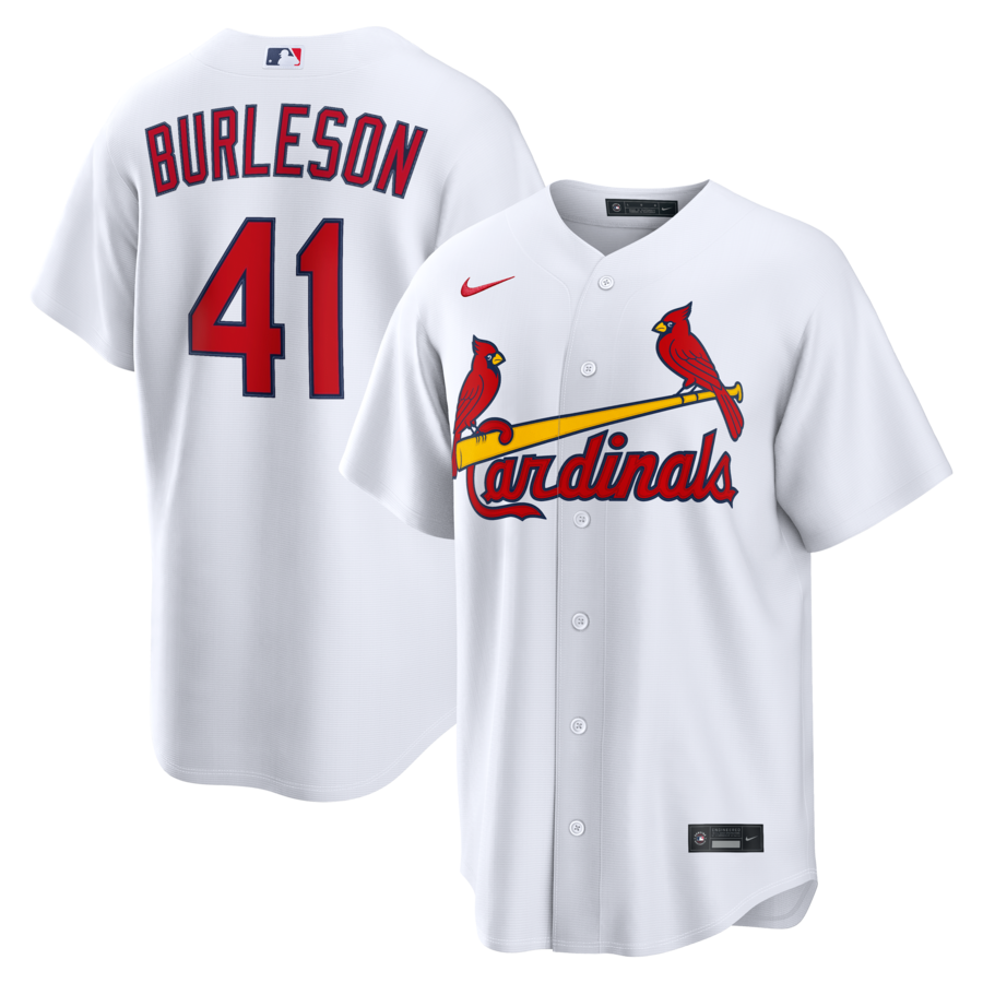 Alec Burleson St. Louis Cardinals Nike Home Replica Jersey - White thumbnail 1
