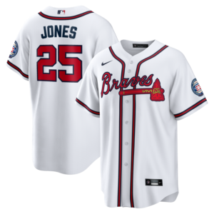 Andruw Jones Atlanta Braves Nike Home Replica 2026 Hall of Fame Patch Jersey - White