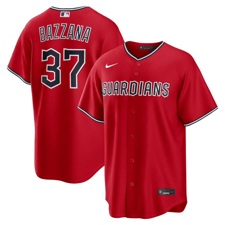 Travis Bazzana Cleveland Guardians Nike Alternate Replica Jersey - Red thumbnail 2